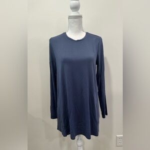 Eileen Fisher | Blue Long Sleeve Tunic Tee